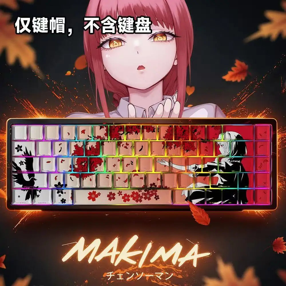 129 Raven Sakura Keycap Cherry Profile Cute Anime