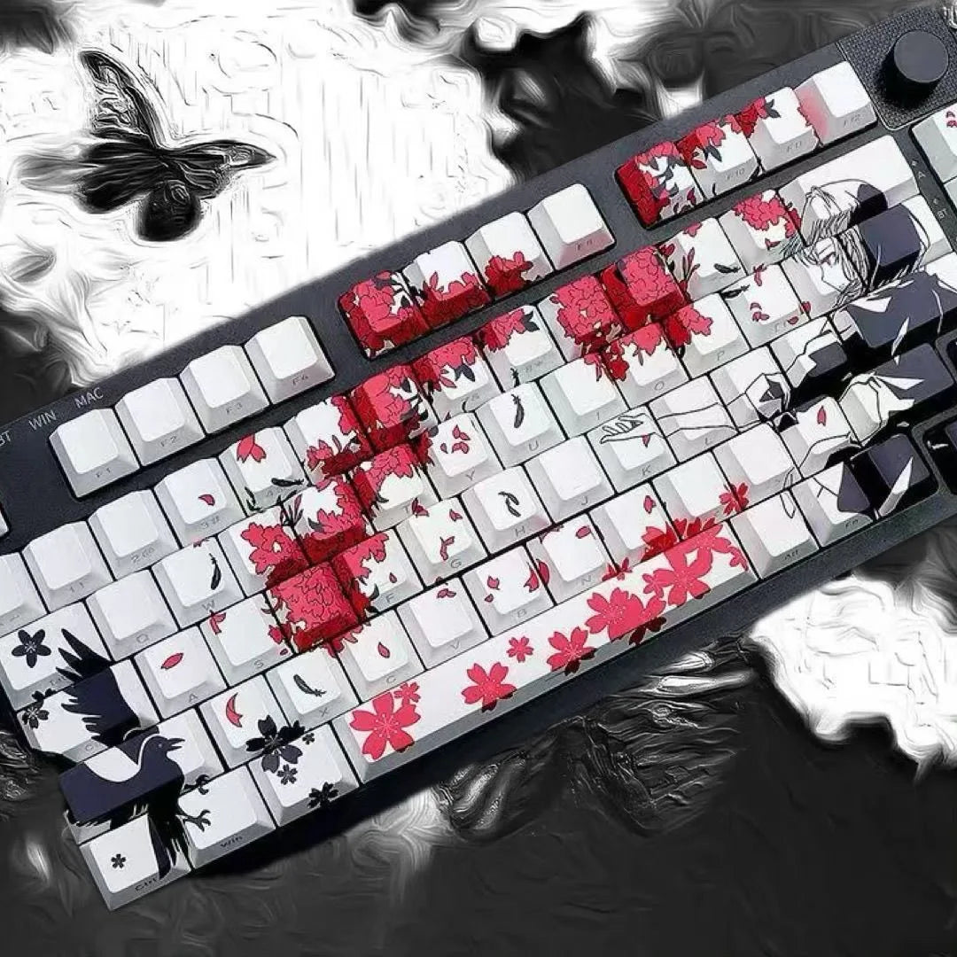 129 Raven Sakura Keycap Cherry Profile Cute Anime