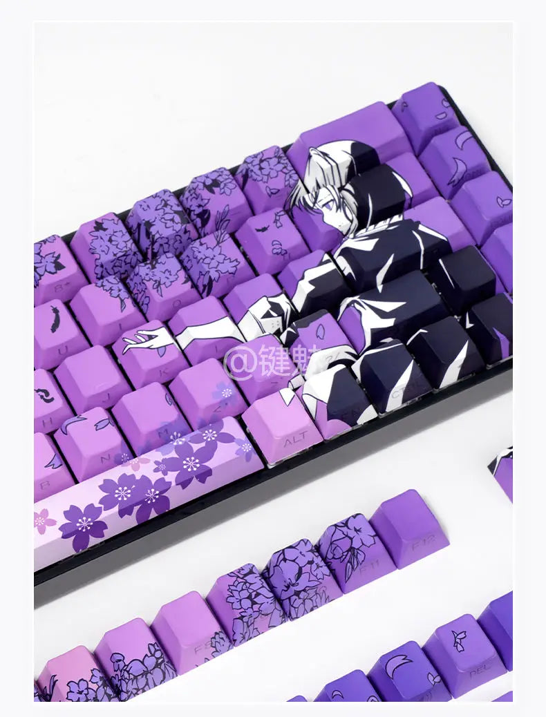 129 Raven Sakura Keycap Cherry Profile Cute Anime