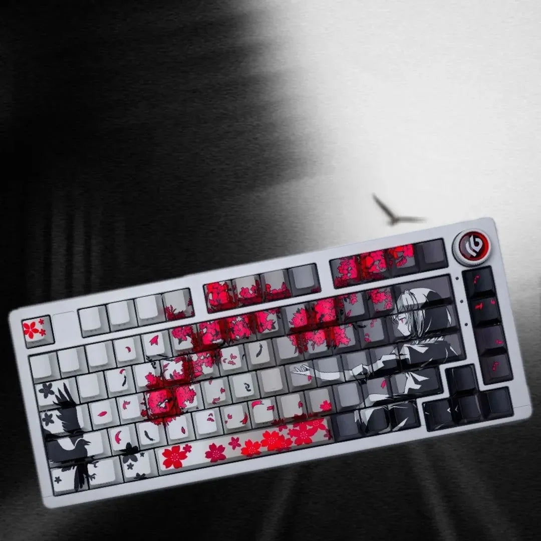129 Raven Sakura Keycap Cherry Profile Cute Anime