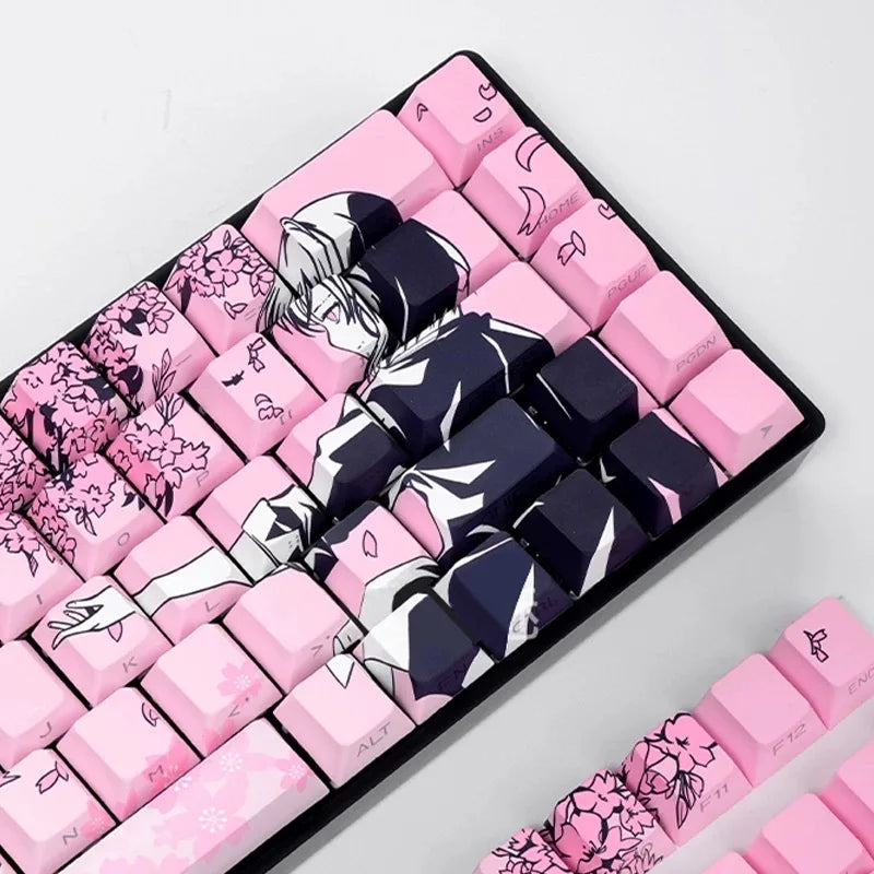 129 Raven Sakura Keycap Cherry Profile Cute Anime