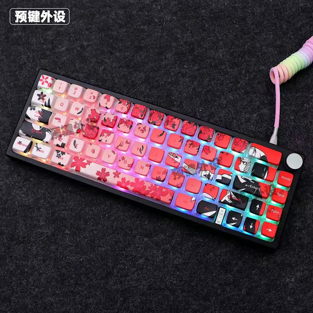 129 Raven Sakura Keycap Cherry Profile Cute Anime