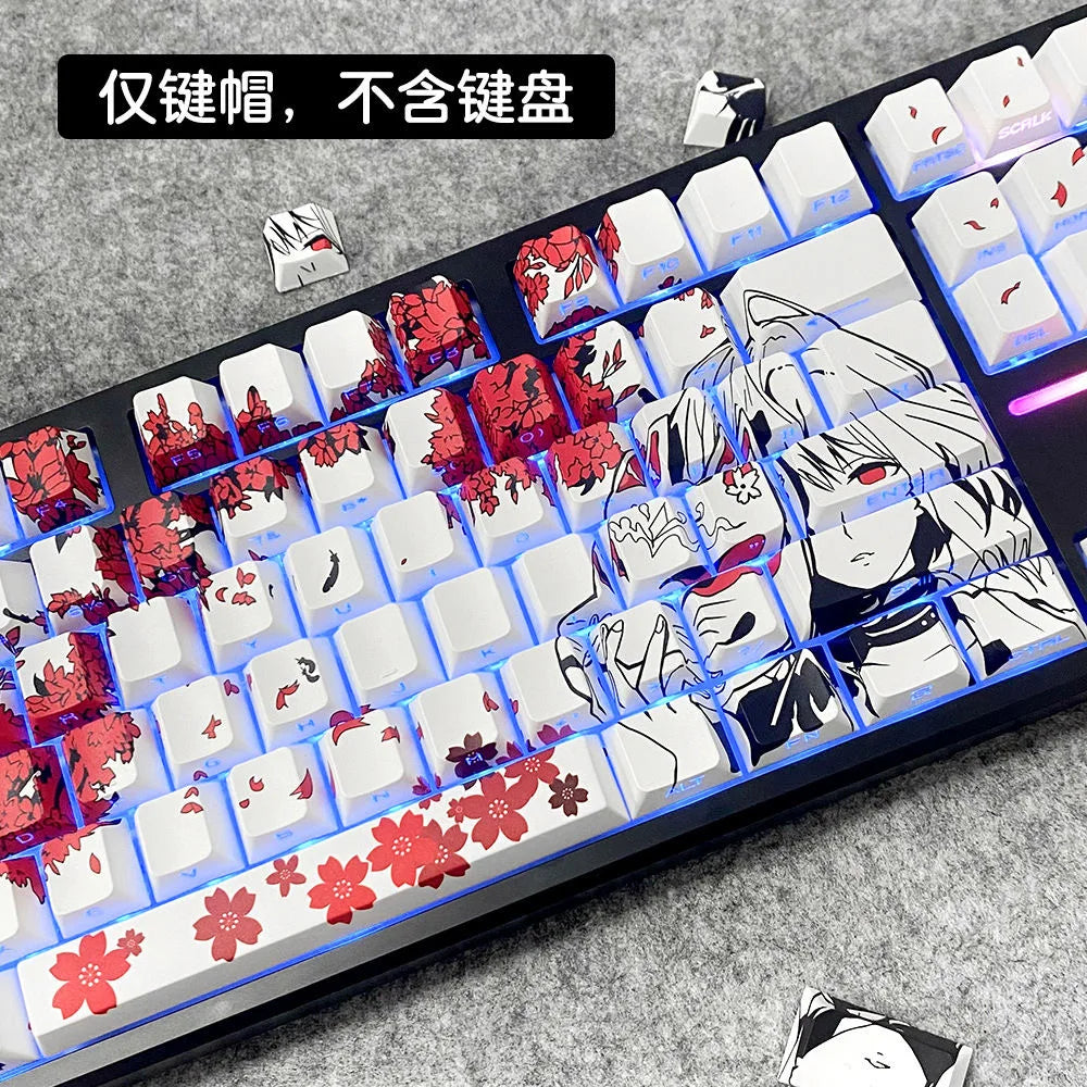 129 Raven Sakura Keycap Cherry Profile Cute Anime