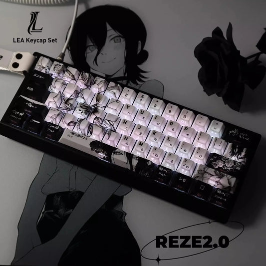 REZE Anime Theme Keycaps Set Customized PBT Sublimation