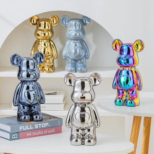 17/27/cm Aesthetic Bear brick Ceramic Staute Teddy Bear decor