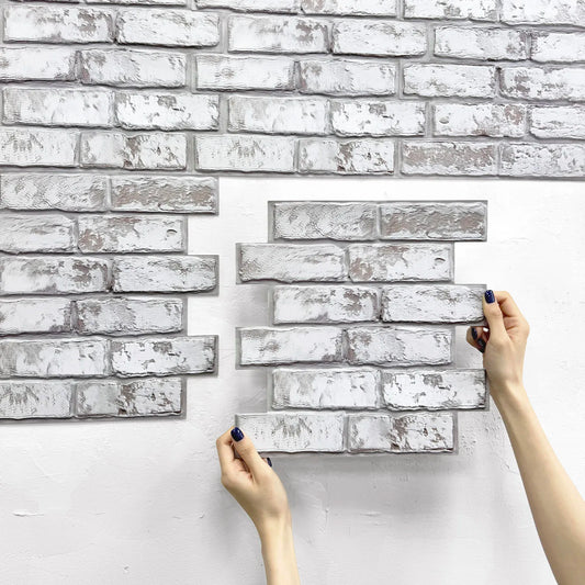 10 Pcs 3D Wall Panel Peel and Stick, 3D Brick Wall Sticker