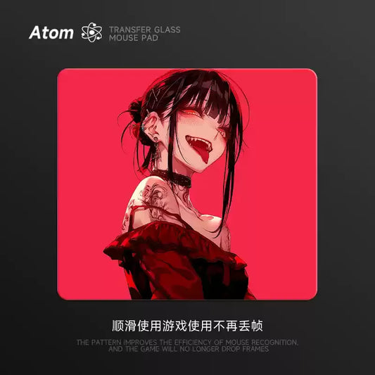 Atom Glass MousePads Gaming Tempered Upgrade Smooth Fps Esports Gaming