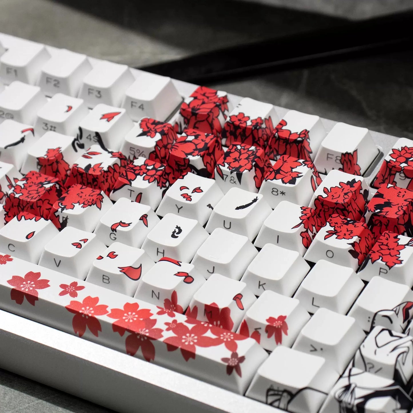 129 Raven Sakura Keycap Cherry Profile Cute Anime
